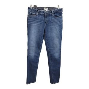 Paige Womens Jimmy Jimmy Skinny Blue Jeans Stretch Mid-Rise Med Wash Size 29